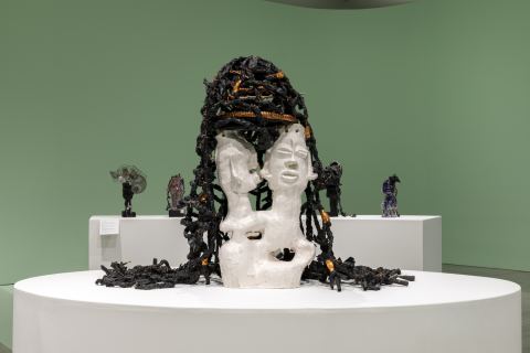 Poster: Leilah Babirye: Embaga ya Naki ne Naki (Wedding of Naki and Naki), Institute of Contemporary Art, Aug 27