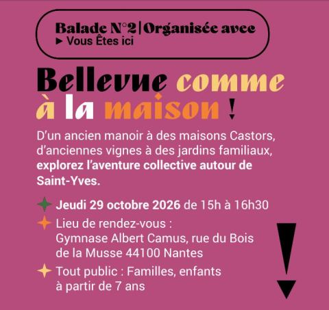 Affiche : Les balades de Bellevue, Gymnase Albert Camus, 29 oct.