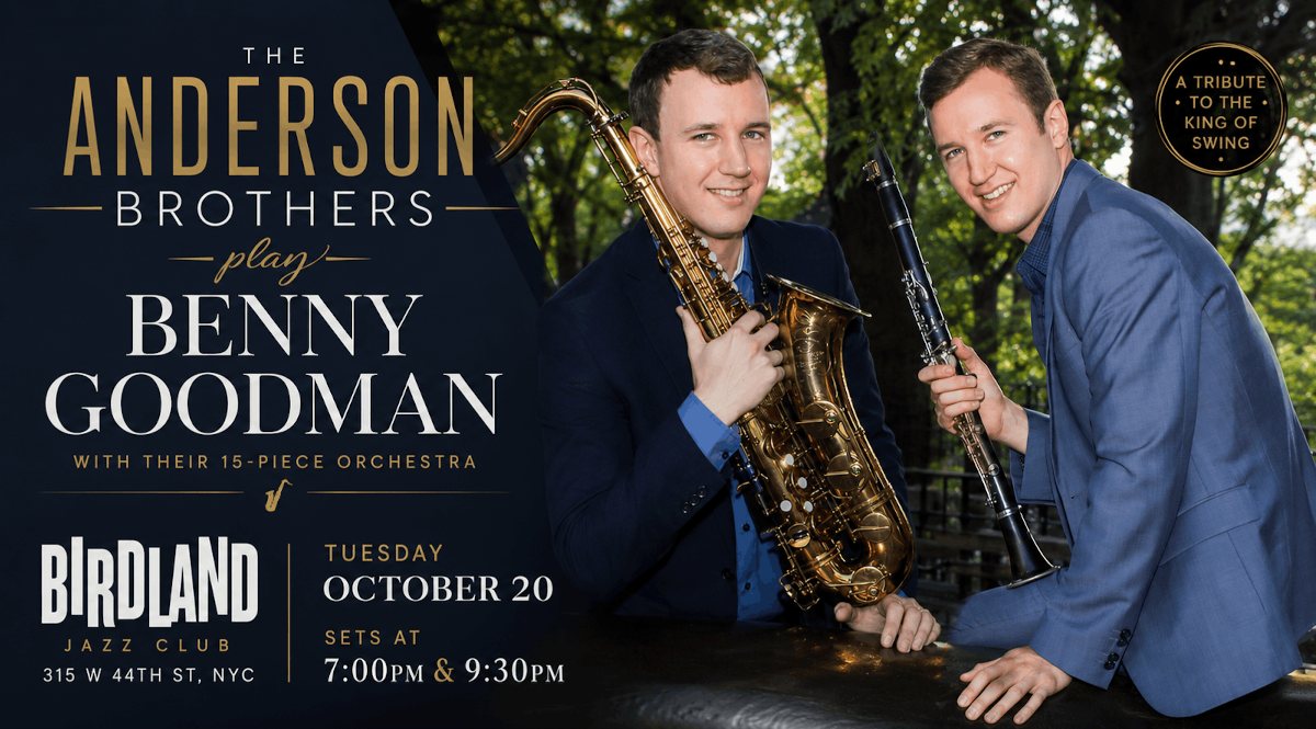 Poster: Anderson Brothers play Benny Goodman
