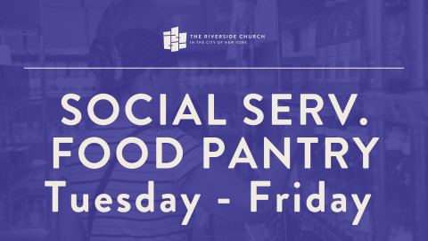 Poster: Food Pantry, The Riverside Church, Oct 29
