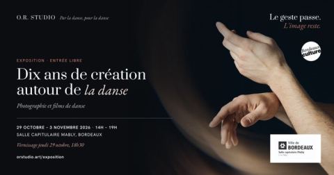 Affiche : O.R. Studio — Dix ans de création autour de la danse, Salle capitulaire Mably, 29 oct.