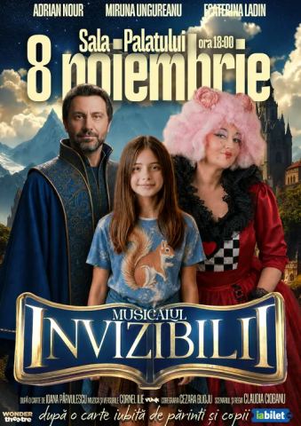 Afiș: Musicalul Invizibilii, Sala Palatului, 8 nov.