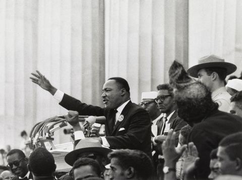 Affiche : Martin Luther King – Droit à la liberté, Bibliothèque nationale et universitaire (BNU), 18 sept.