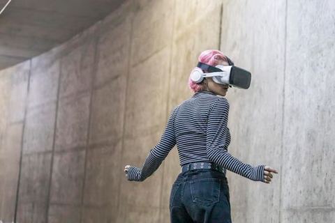 Affiche : Récits immersifs en réalité virtuelle, Bibliothèque Bourg-L'Évesque, 4 nov.
