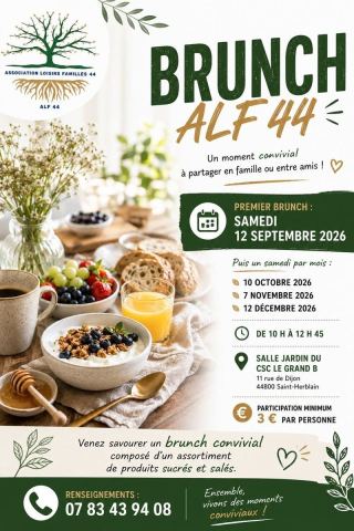 Affiche : Les Brunchs ALF 44, Centre socioculturel le Grand B, 7 nov.