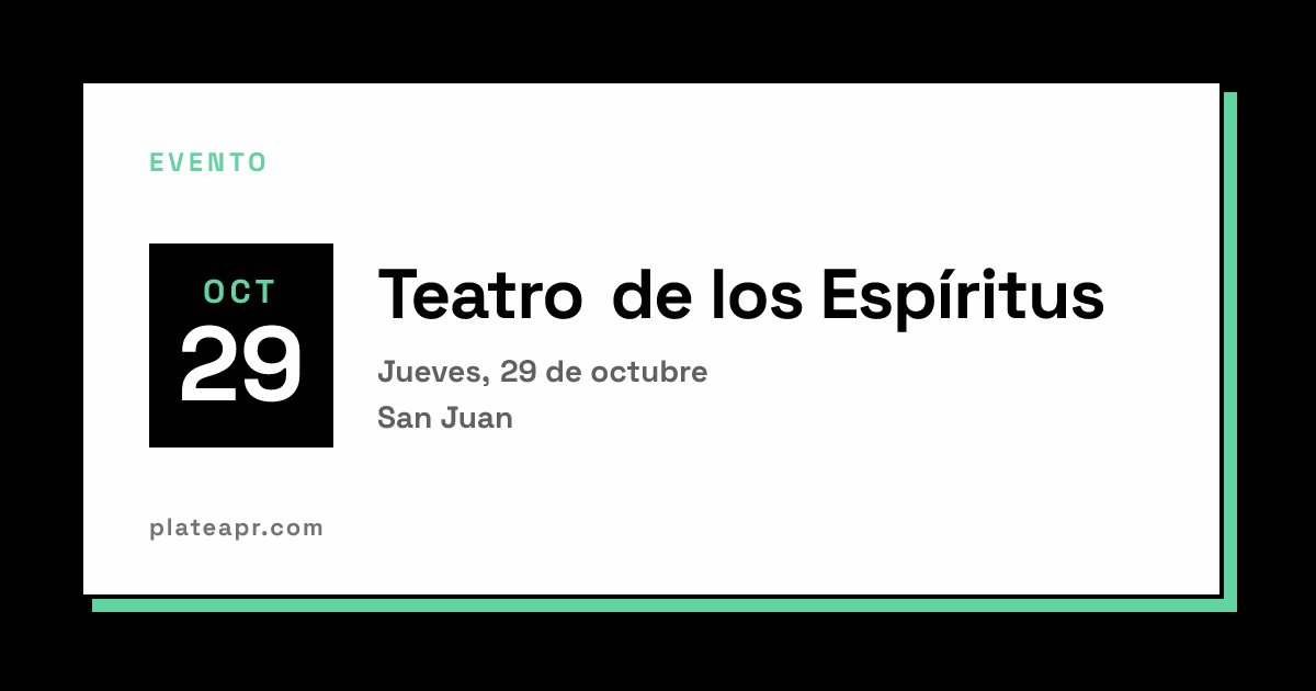 Cartel: Teatro de los Espíritus