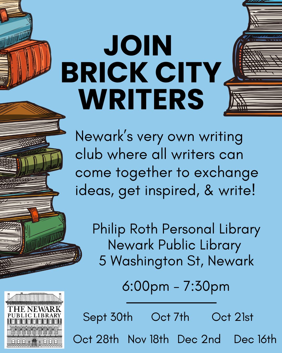 Poster: Join Brick City Writers!