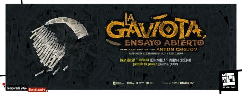 Cartel: La Gaviota, ensayo abierto, Teatro El Galpón, 5 nov