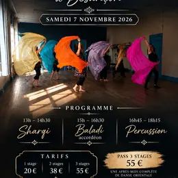 Affiche : Stages de danses orientales le 7 novembre 2026 à Besançon centre ville, Kursaal, 7 nov.