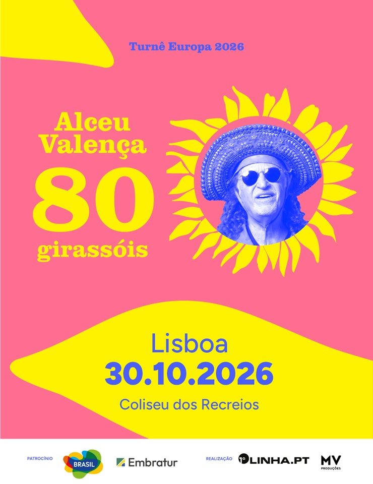 Cartaz: ALCEU VALENÇA | 80 GIRASSÓIS