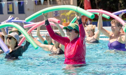 Poster: Introduction to aqua aerobics, Hibiscus Sports Complex Pool, Nov 1