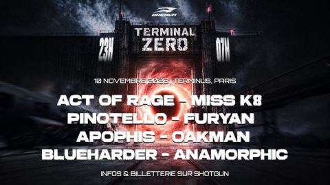 Affiche : BREACH : TERMINAL ZERO, Terminus Club, 10 nov.