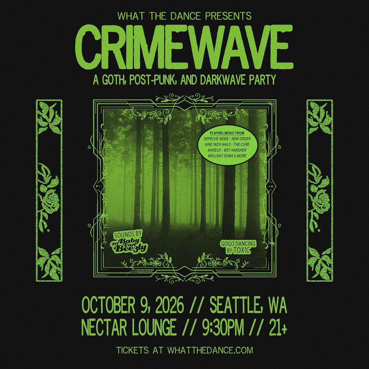 Poster: CRIMEWAVE: A GOTH, POST-PUNK & DARKWAVE PARTY