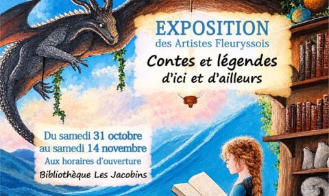 Affiche : Contes et légendes d'ici et d'ailleurs, Bibliothèque Les Jacobins, 3 nov.