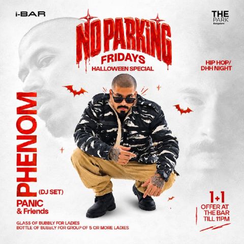 Poster: No Parking Fridays Halloween Special, The Park Bangalore, Oct 30
