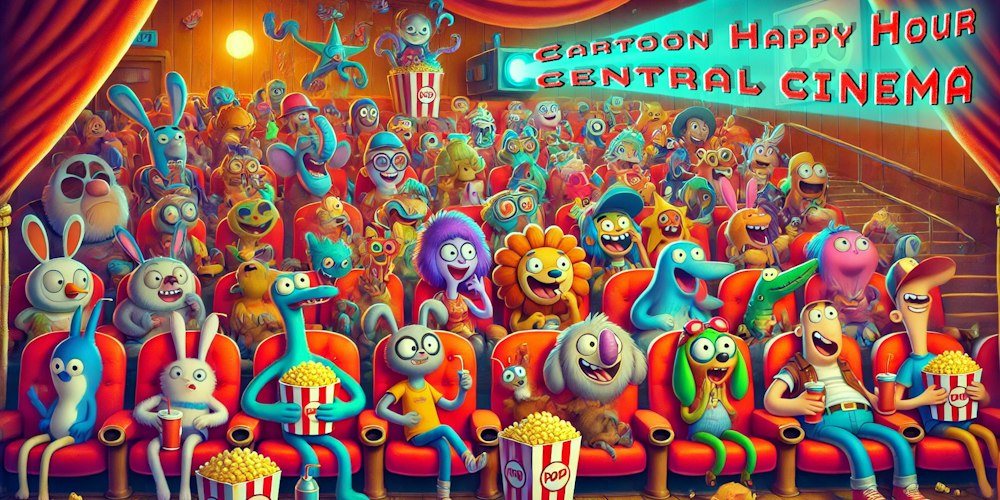 Poster: Cartoon Happy Hour