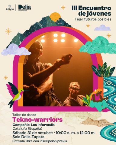 Cartel: Taller de danza – Tekno Warriors, Centro Nacional de las Artes Delia Zapata Olivella, 31 oct