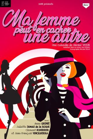 Affiche : MA FEMME PEUT EN CACHER UNE AUTRE, Théâtre Molière, 29 nov.