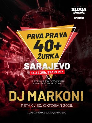 Plakat: 40+ žurka u Slogi