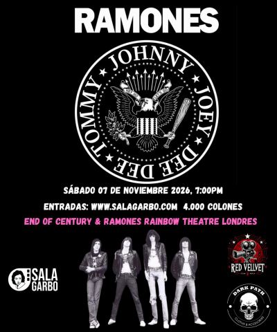 Cartel: Red Velvet presenta: Especial de Ramones, Sala Garbo, 7 nov