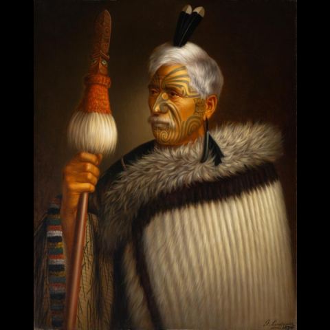 Poster: Ngā Taonga Tūturu: Treasured Māori Portraits, Auckland Art Gallery Toi o Tāmaki, Sep 18