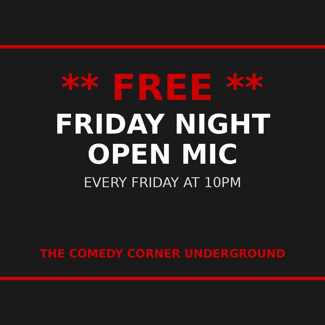 Poster: Friday Night Open Mic