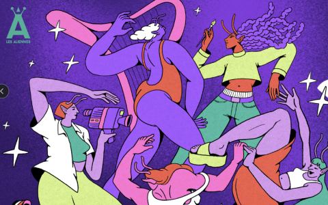 Affiche : Démuselé·es, l'association féministe et culturelle Les Aliennes fête leurs 10 ans !, Le Hasard Ludique, 7 nov.