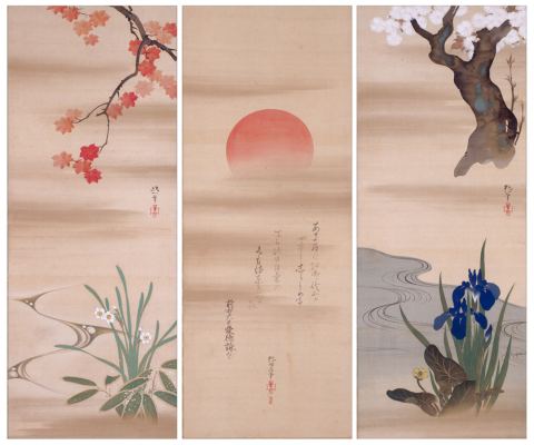 Poster: Second Nature: Japanese Rinpa Paintings from the Gitter-Yelen Collection, New Orleans Museum of Art (NOMA), Oct 2