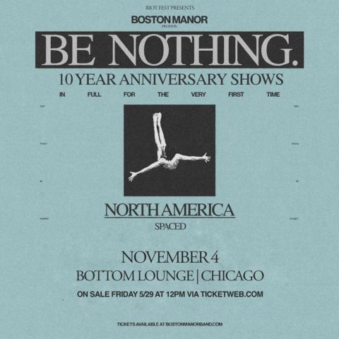 Poster: Boston Manor, Spaced, Bottom Lounge, Nov 5