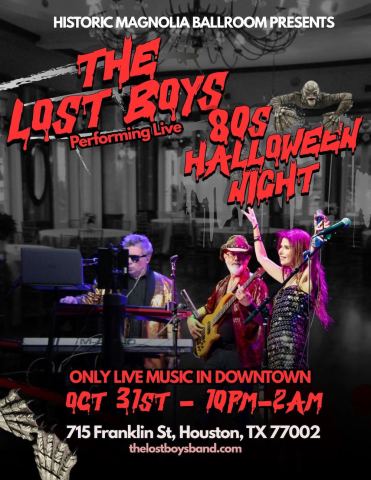Poster: ’80s Halloween Night: The Lost Boys Live at Historic Magnolia Ballroom, Historic Magnolia Ballroom, Oct 31
