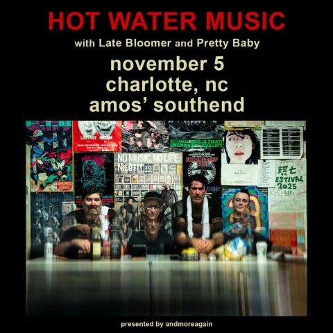 Poster: Hot Water Music, Amos' Southend, Nov 5