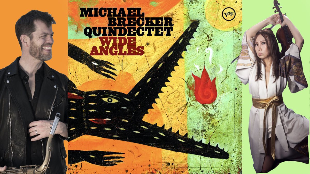 Poster: THE MICHAEL BRECKER QUINDECTET featuring DONNY McCASLIN Artistic & Musical Director: Meg Okura