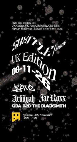 Poster: Shufflemode (UK EDITION), Bitterzoet, Nov 6