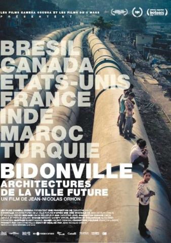 Affiche : Bidonville : Architecture de la ville future, Cinéma Le Rio, 5 nov.