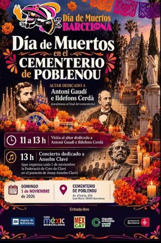 Poster: Dia de Morts al Cementiri del Poblenou, Cementiri Poblenou, Nov 1