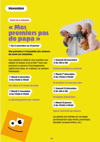 Affiche : Mes premiers pas de papa, La Maison des bébés, 3 nov.