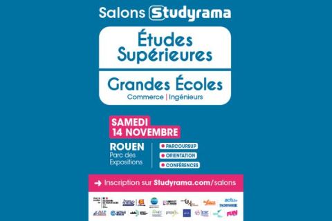 Affiche : Salon Studyrama, Parc des expositions de Rouen, 14 nov.