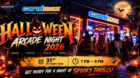 Poster: Carnimax Halloween Carnival Night 2026 | Amanora Mall, Carnimax, Oct 31