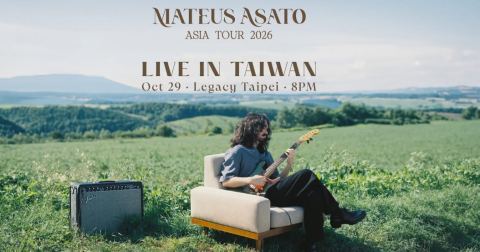 海報：Mateus Asato Live in Taiwan 2026, Legacy Taipei 傳 音樂展演空間, 10月29日