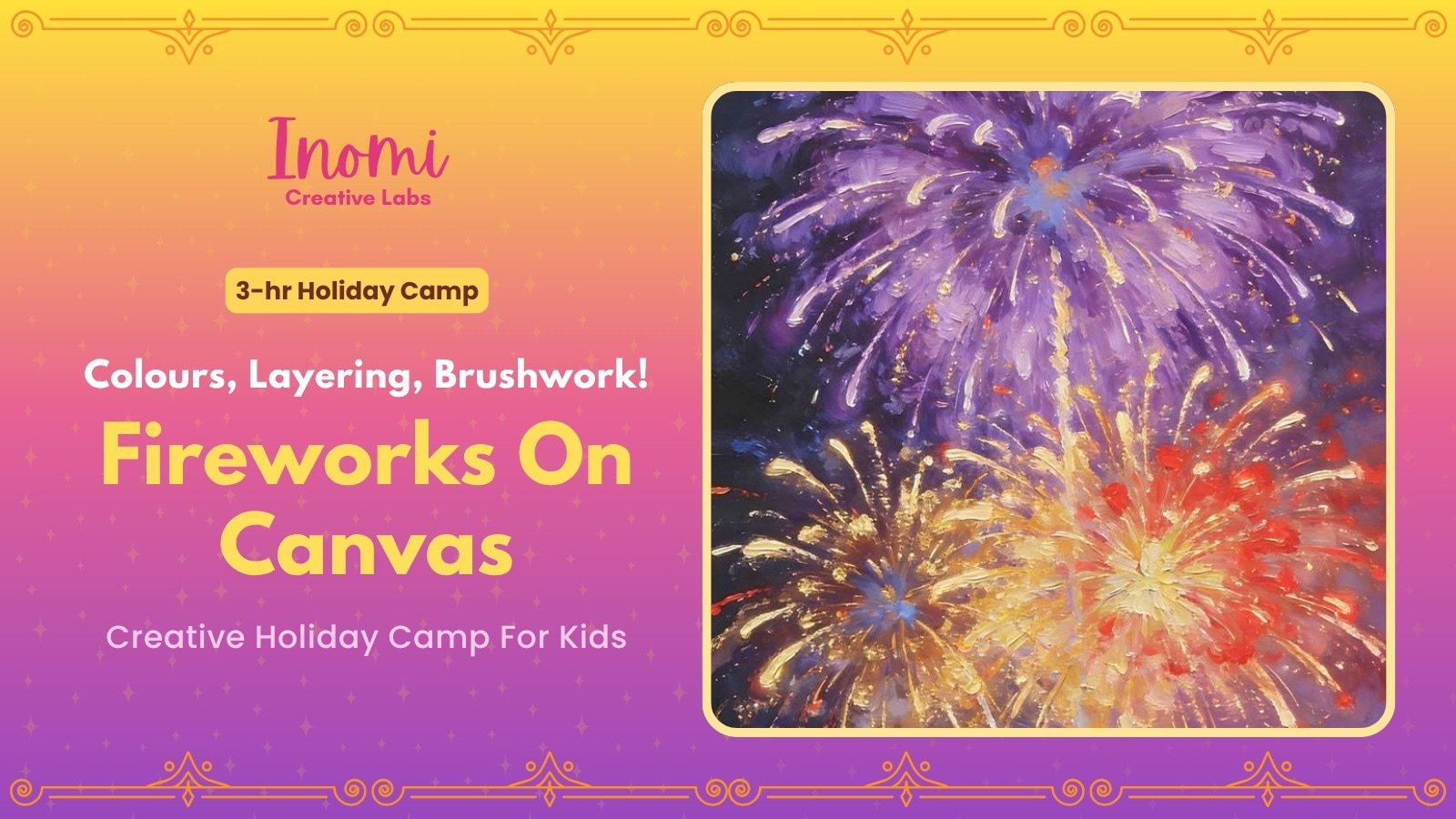 Poster: Fireworks on Canvas