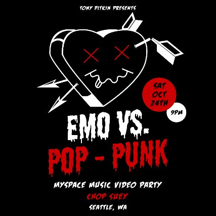 Poster: Emo vs. Pop-Punk: Myspace Music Video Party
