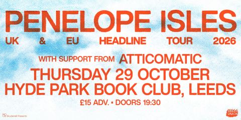 Poster: Penelope Isles, Hyde Park Book Club, Oct 29