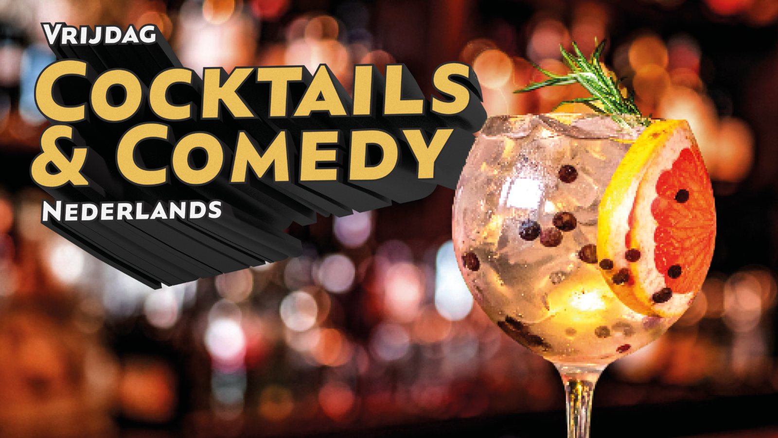 Affiche: Cocktails & Comedy