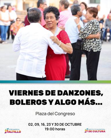 Poster: VIERNES DE DANZONES, BOLEROS Y ALGO MÁS, Plaza del Congreso, Oct 30