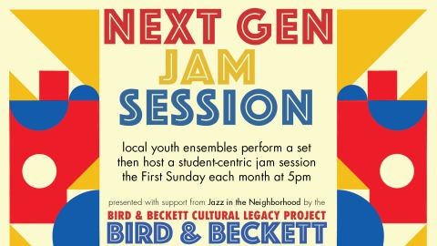 Poster: Lick-Wilmerding High School Jazz Ensemble - Monthly First Sundays Student-Centric Jam Session, Bird & Beckett Books & Records, Nov 1