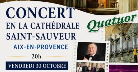 Poster: Concert - Quatuor Sainte Victoire, Cathédrale Saint-Sauveur, Oct 30