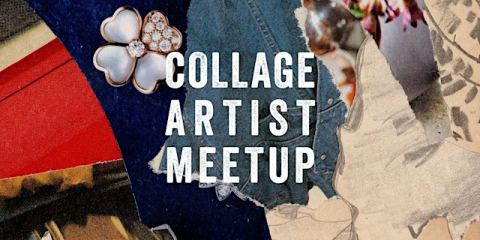 Poster: New Orleans Collage Artist Meet-up, Kolaj Institute, Nov 4