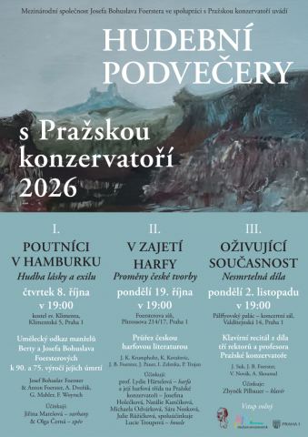 Plakát: OŽIVUJÍCÍ SOUČASNOST – Nesmrtelná díla, Komorní sál Pálffyovský palác, 2. 11.