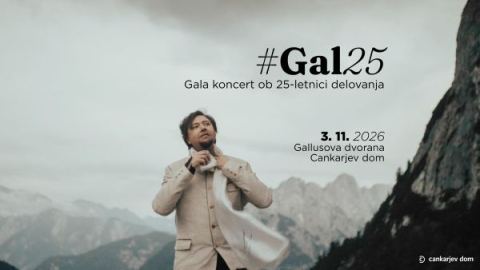 Plakat: GAL GJURIN – #GAL 25 – Gala koncert ob 25-letnici delovanja, Cankarjev dom, 3. nov.