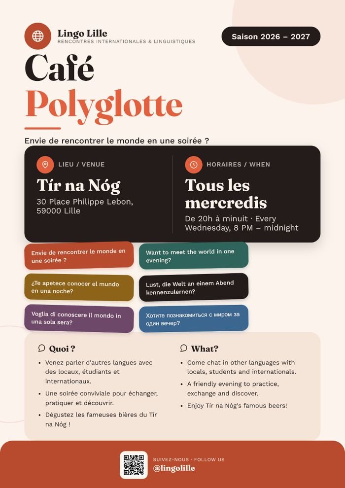 Affiche : Soirée polyglotte